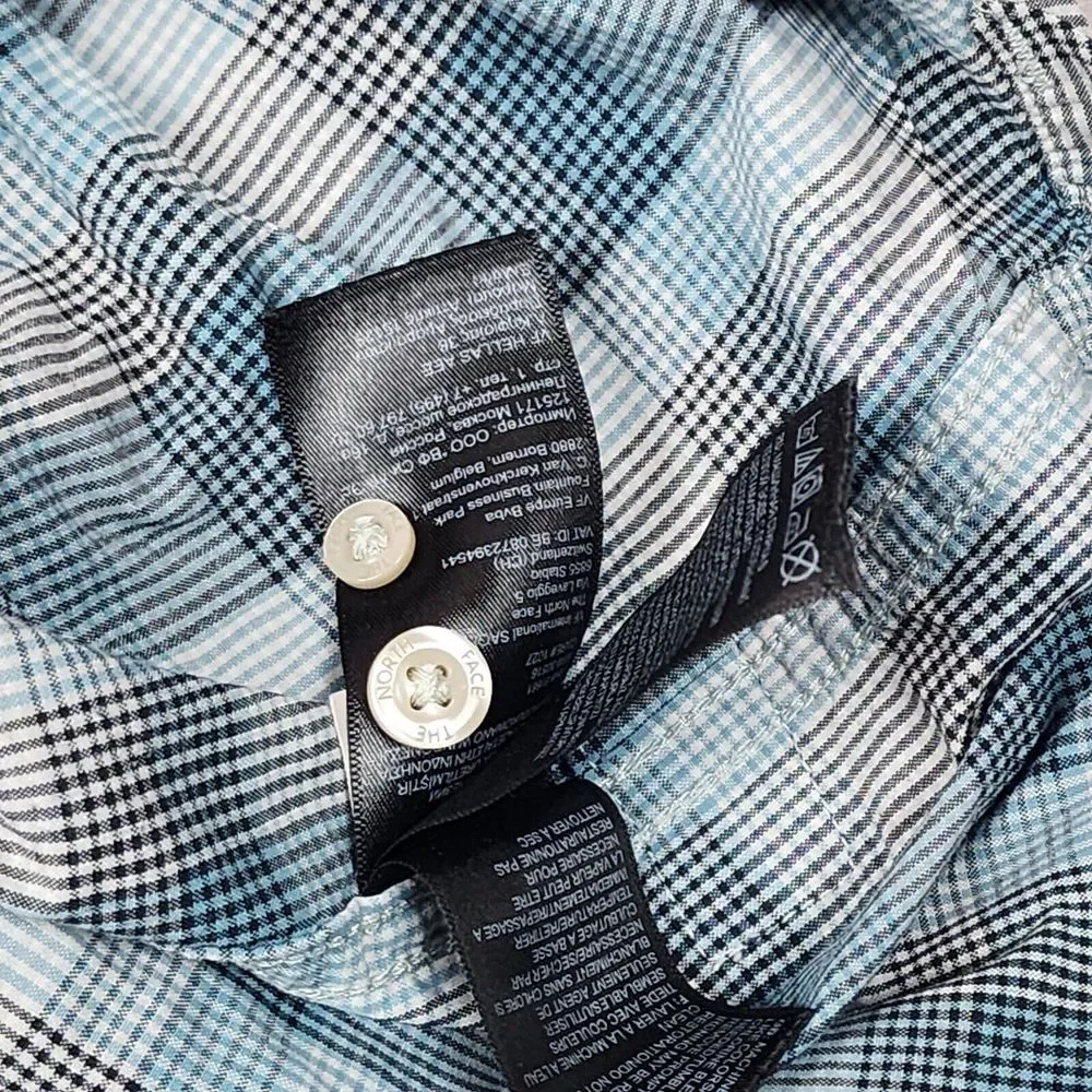 The North‎ Face Shirt Men's 2XL XXL Plaid Button Down Nylon Short Sleeve - Picture 5 of 9